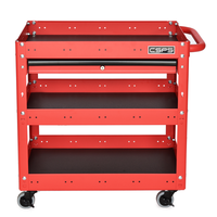 Chariot à outils roulant CSPS à 3 niveaux, armoire de rangement en acier thermolaqué, 07 tiroirs, noir, durable, compatible ODM et OEM, pour atelier