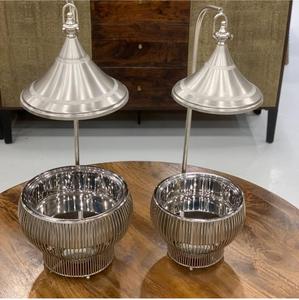 Top vente SilverRound nouveauté chauffe-plats casserole marmite chauffe-plats fabriqué en acier inoxydable métal pour Buffet Surving - Product Image 4