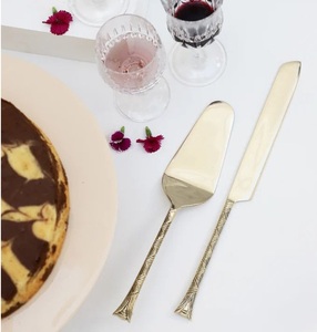 Elegante Vintage hecho a mano Ecológico Metal Cake Cheese Serving Set para recepciones de boda Mesa de postre Decoración elegante para el hogar - Product Image 3