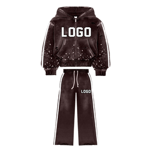 เสื้อฮู้ดดี้ผ้าฝ้ายแท้ 100% ยี่ห้อ Nanju International แบบ unisex สไตล์วินเทจ พร้อมกางเกงจ็อกเกอร์ทรงหลวม 2 in 1 ชุดเซ็ตแทรคสูท - Product Image 3