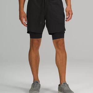 Gym <b>Shorts</b> 2 in 1 Polyester Quick Dry Outdoor Compression <b>Shorts</b> Running Fitted <b>Mens</b> Gym <b>Shorts</b> - Product Image 2