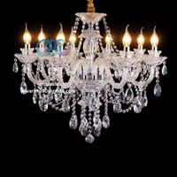 Candelabro de cristal clásico de lujo para Villa Hotel elegante luz de techo colgante medio para EE. UU. Emiratos Árabes Unidos Arabia Saudita Qatar Kuwait