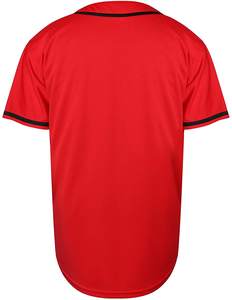 Camisetas de béisbol y softbol personalizadas para hombres y mujeres Ropa deportiva roja de alta calidad con diseños de patrones en blanco - Product Image 3
