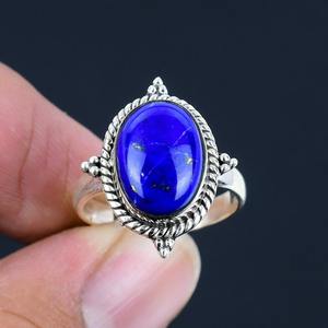 Diseño clásico regalo de boda para mujer anillo 925 plata esterlina Spinner lapislázuli anillo hecho a mano piedra preciosa con excelente calidad - Product Image 4