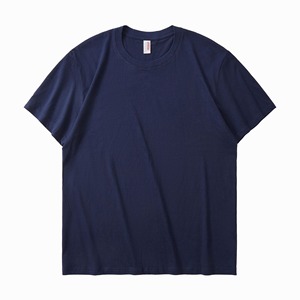 Camiseta de cuello redondo de algodón 100% personalizada para hombre, camiseta de manga corta informal pesada con patrón sólido de calidad premium, diseño de logotipo de alta calidad - Product Image 6