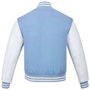 Vente en gros Bomber décontracté coupe ajustée Vestes de baseball Veste universitaire en laine à la mode avec décoration brodée pour l'hiver OEM - Product Image 2