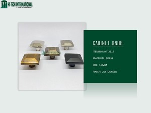 Tiradores de cajón en forma de pirámide de latón, tirador de armario, herrajes para muebles, fabricantes a granel, pulido - Product Image 5