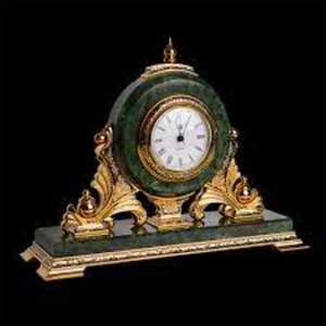 Reloj de escritorio de malaquita, chapado en oro de 24 quilates, decoración del hogar, Metal de madera, Trofeo retráctil, medalla, reloj, regalo, moda Retro de lujo - Product Image 3