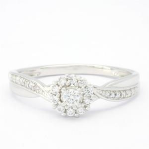 แหวนแต่งงานทองคำชุบโรเดียมประดับเพชร 18K 0.18 กะรัต ดีไซน์คลาสสิกคุณภาพสูงสำหรับสุภาพสตรี จากโรงงานผู้ผลิต (OEM) - Product Image 2