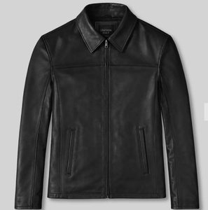 Veste en cuir unisexe modèle 2026 – Écologique, respirante, coupe-vent, col montant, logo frontal, style vintage - Product Image 1
