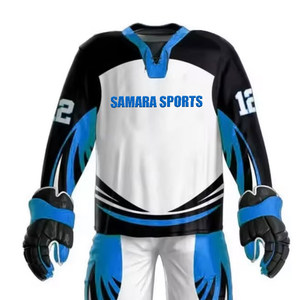 La mejor venta, el más nuevo conjunto de uniformes de hockey sobre hielo, 100% poliéster, logotipo personalizado, ropa informal, uniformes deportivos de hockey sobre hielo - Product Image 5