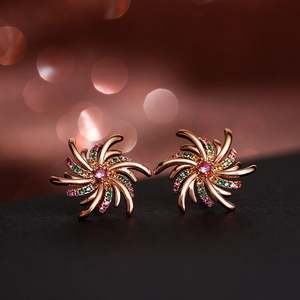 Jeulia Sterling Silver Vintage Flower Stud <b>Earrings</b> with <b>Diamond</b> <b>and</b> <b>Pearl</b> - Product Image 5