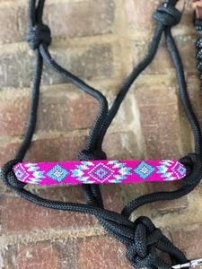 Best Quality Durable Braided Horse Beaded <b>Rope</b> <b>Halter</b> Handcrafted Leather Horse Protection Riding Training Indian Supplier HOOF - Product Image 2