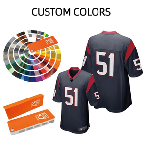 Maillot de football américain pour homme 100% polyester, logo personnalisé, uniforme d'équipe, respirant, anti-humidité, séchage rapide, écologique, sport - Product Image 2