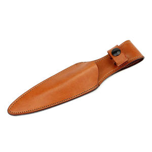 Cuchillo de hoja fija Funda de cuero hecha a mano de cuero de vaca de alta calidad Ideal para EDC Bushcraft y equipo de caza - Product Image 5