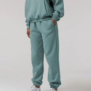 Survêtement en molleton de coton pour femmes Logo personnalisé broderie impression couleur unie coupe ample épaissir chaud pour l'hiver survêtements pour femmes - Product Image 5