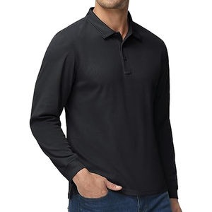 Antiarrugas Formal personalizado de manga larga de talla grande para hombre Original fútbol Golf Social algodón Polo camisas Casual camisa de manga completa - Product Image 1