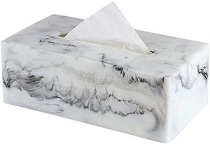 ที่ใส่กระดาษทิชชู่สำหรับตกแต่งบ้านแบบคลาสสิกสีดำหินอ่อน - Product Image 4