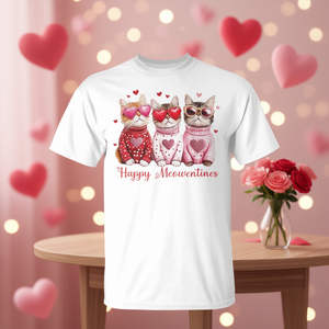 Camiseta para mujer Happy Meowentine's Day Cat Valentine - Product Image 3