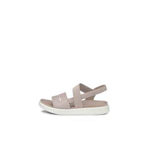 Sandali piatti ECCO da donna Yuma, modello alto con punta aperta e funzione antiscivolo, ciabatte estive illuminate in nabuk grigio, taglia specifica - Product Image 4