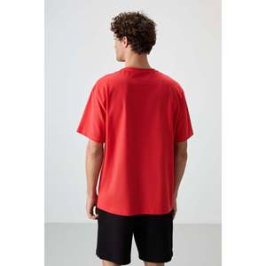 เสื้อยืดพิมพ์ลายทรงโอเวอร์ไซส์สำหรับผู้ชาย Air Jones Fiesta ผ้าคอตตอนผสมเนื้อหนา สไตล์ลำลองแนวสตรีทแวร์ - Product Image 5