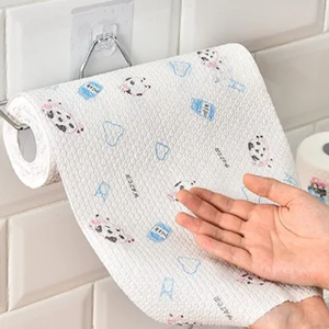 Rollo de toallas de cocina de alta resistencia toallas de papel multiusos ultra absorbentes para derrames de grasa de aceite y líquidos en el hogar y el restaurante - Product Image 5