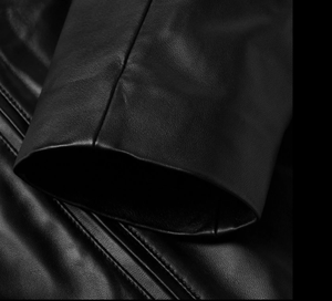 Chaqueta de cuero con estilo para hombre de alta calidad estilo informal al por mayor chaqueta de cuero para hombre de buena calidad chaqueta de color sólido - Product Image 6