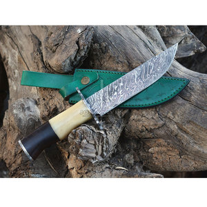 Couteaux de chasse de haute qualité avec manche en bois/os, nouveau design, acier Damas OEM, vente directe d'usine, prix bas - Product Image 3