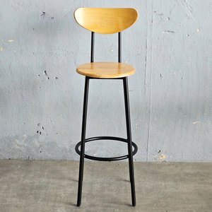 Tabouret de bar haut GBAK006 avec dossier, style farmhouse, en acier inoxydable et PU, design simple pour mobilier de bar ou chaise - Product Image 2