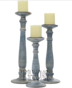 Ensemble de 3 bougeoirs en bois, idéal pour les bougies LED et les cadeaux de mariage, maison, Spa, aromathérapie Reiki - Product Image 2