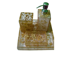 Ensemble de salle de bain en résine, vente en gros, ensemble d'accessoires de salle de bain personnalisés de la meilleure couleur disponible à un prix abordable - Product Image 4