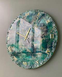 ARTISAN horloge murale en résine époxy résine époxy salon meilleur qulatiye meubles décor à la maison horloge murale personnalisée meilleur - Product Image 5