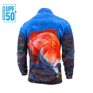 Camiseta de Pesca de Manga Larga de Secado Rápido, Material Personalizado 100% Poliéster de Alta Calidad, Jersey Transpirable con Diseño de Sublimación - Product Image 2