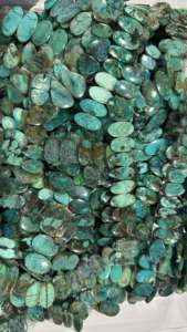 Piedras Preciosas de Turquesa Natural de Alta Calidad, Corte Ovalado, Color Azul, en Pares Sueltos para Hacer Aretes y Dijes - Product Image 4