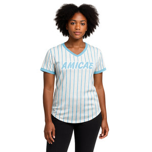 Amicae เสื้อเบสบอลสวมหัวแบบสวมหัวมีลายปักสีขาวเสื้อ100% ผ้าโพลีเอสเตอร์ตาข่ายปักลาย Zeta phi Beta sorority - Product Image 1