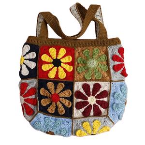 Bolso de Hombro Tejido a Mano para Mujer, Hilo de Algodón Puro, Accesorio de Moda - Product Image 1