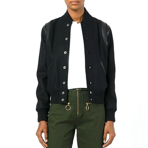 Chaquetas Varsity para Mujer 2025, Hechas a Medida al por Mayor, Transpirables, Ecológicas, de Algodón Crudo Teñido Liso, Calidad Premium, Servicio OEM ODM - Product Image 1