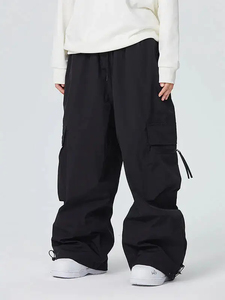 Pantalones de Esquí Unisex Impermeables y Cortavientos, Aislados con Lana, Estilo Cargo para Snowboard, Transpirables, con Cierre de Botones, Tallas Grandes, para Nieve al Aire Libre - Product Image 4