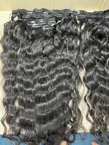 Venta al por mayor Super doble dibujado crudo vietnamita virgen humano ondulado natural Clip-ins extensión del proveedor - Product Image 4