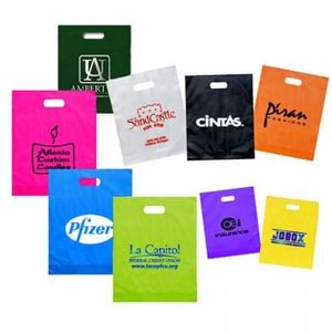 Wholesale PE Plastic Customize Printed Your Own Logo <b>Bags</b> With Die Cut Handle - Product Image 6