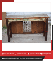 Comptoir en bois de récupération massif Mobilier élégant pour la maison Style design antique rustique pour chambre à coucher Espace extérieur Bureau à domicile/appartement