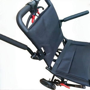 Fauteuil roulant pliant portable en aluminium ultra-léger pour personnes âgées petit fauteuil roulant poussé à la main pour le voyage - Product Image 4