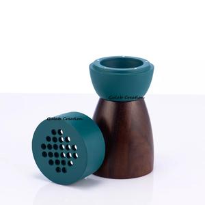 Quemador Bakhoor de madera de doble color, soporte de incienso árabe de dos tonos hecho a mano para fragancia del hogar y decoración islámica - Product Image 1