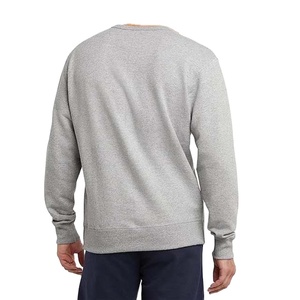 Sweat-shirt à col rond d'hiver personnalisé, couleur gris uni, polyester/coton, sweat-shirt à col rond en polaire brodé numérique en vrac - Product Image 5