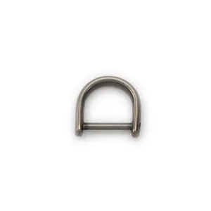 Made in japan Solid brass antique plated Bag D Loop 15mm Screw D ring Shackle Clasp Metal Buckle Keychain Ring Hook