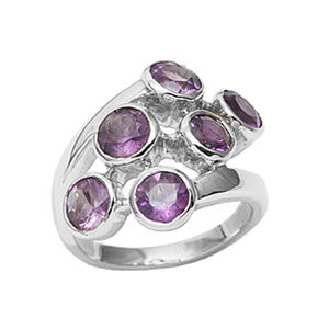 Bijoux élégants en argent sterling 925 perle pierre précieuse bague bijoux - Product Image 5