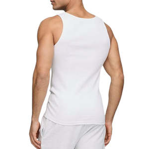 Muscle Tank Top Mens Gym Alta calidad Diseño personalizado 200 gramos Elástico Slim Fit Summer Vest Fabricante - Product Image 4