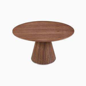 Table de Salle à Manger Mid-Century Modern en Bois Design Rond - Product Image 1