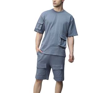 Nuevo Diseño, Conjunto de Camiseta y Pantalones Cortos Personalizados para Hombre, Conjunto Deportivo de Algodón, Conjunto de 2 Piezas Transpirable para Hombre - Product Image 1