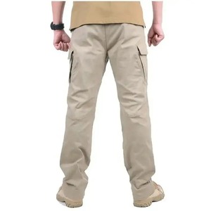 2024 personnalisé hommes extérieur Streetwear Baggy Cargo pantalon de haute qualité couleurs unies tricoté velours côtelé dans un Style décontracté - Product Image 3